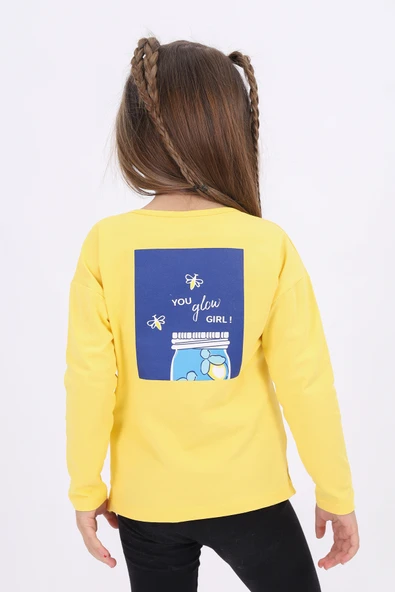 Toontoy Kız Çocuk Baskılı Tişört - Resim 5