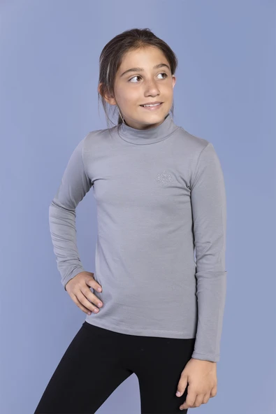 Toontoy Kız Çocuk Nakışlı Balıkçı Yaka Okul Tişörtü - 6