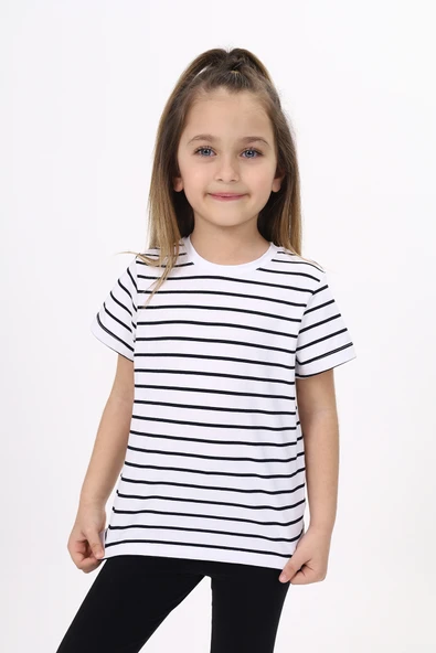 Toontoy Unisex Çocuk Çizgili Tişört - 8