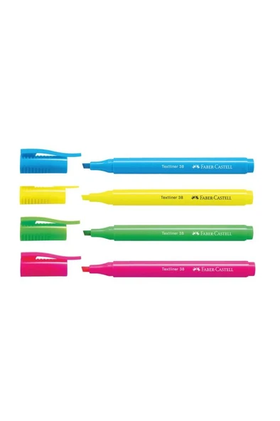 Faber Castell 38 Textliner 4'lü Fosforlu Kalem Seti - 2