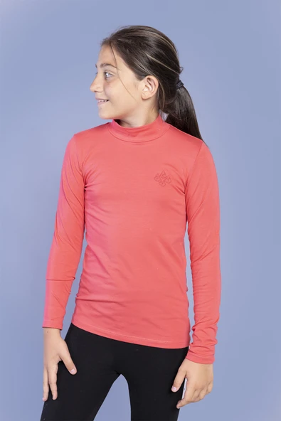 Toontoy Kız Çocuk Nakışlı Balıkçı Yaka Okul Tişörtü - 5