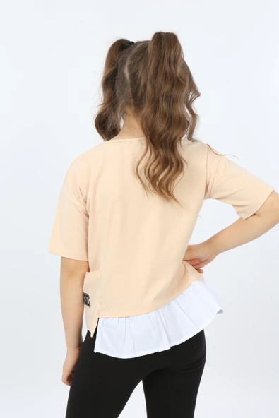 Toontoy Kız Çocuk Cool And Fancy Yazılı Kalp Baskılı Tişört - 11