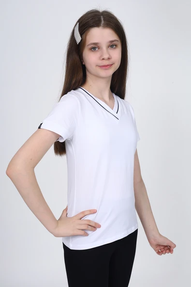 Toontoy Kız Çocuk Okul Tişört - 10