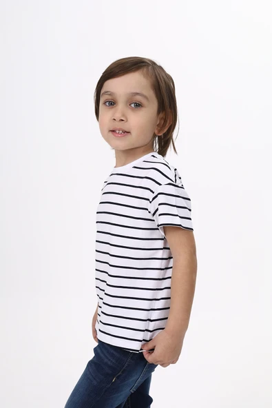 Toontoy Unisex Çocuk Çizgili Tişört - 5