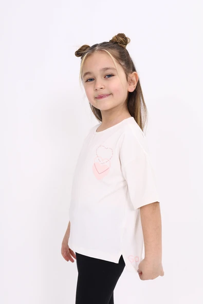 Toontoy Kız Çocuk Baskılı Tişört - 8