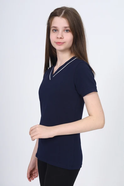 Toontoy Kız Çocuk Okul Tişört - 2