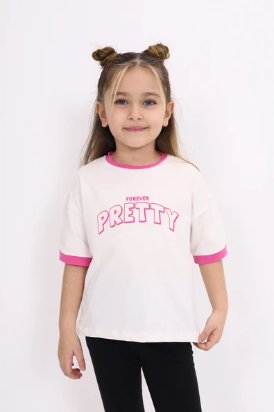 Toontoy Kız Çocuk Baskılı Tişört - 4