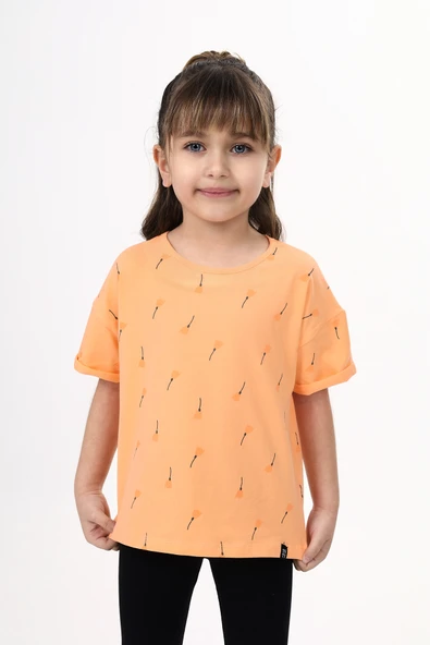 Toontoy Kız Çocuk Baskılı Tişört - 4
