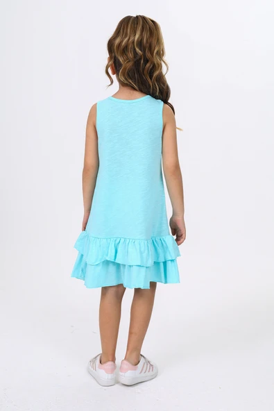 Toontoy Kız Çocuk Baskılı Elbise - 2