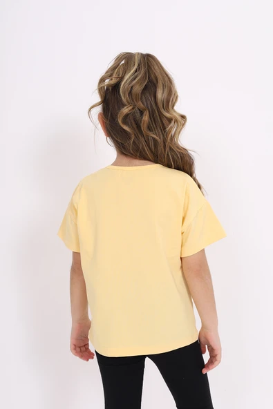 Toontoy Kız Çocuk Bunny Baskılı Tişört - 4