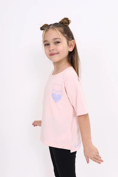 Toontoy Kız Çocuk Baskılı Tişört - 12