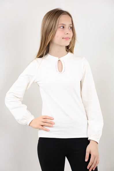 Toontoy Kız Çocuk Okul Tişört - 4