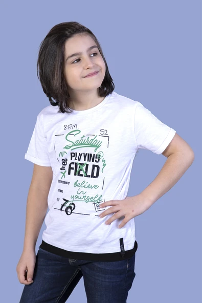 Toontoy Erkek Çocuk Etek Garnili Tişört - Resim 4