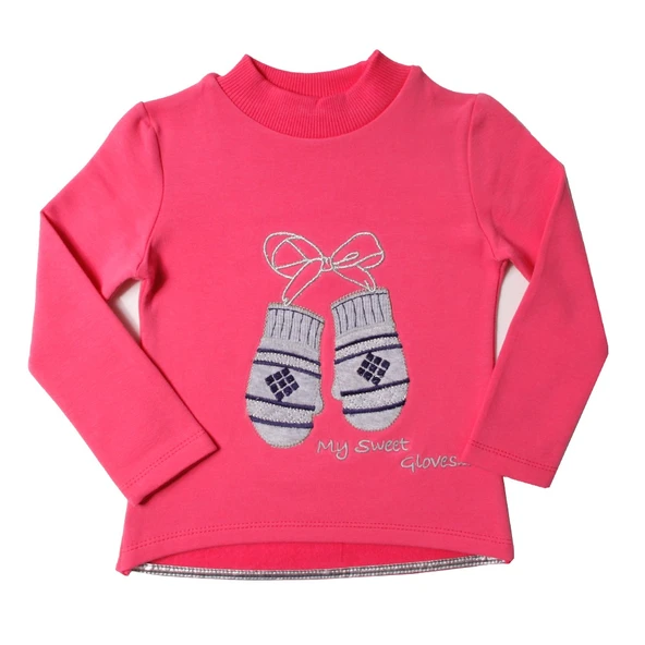 Toontoy Kız Çocuk Sweatshirt Eldiven Nakışlı - 10