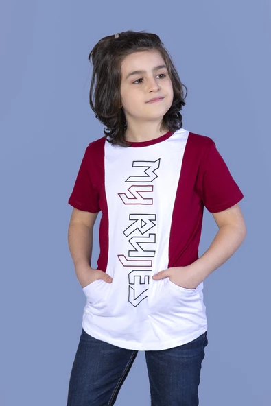 Toontoy Erkek Çocuk T-Shirt My Rules Baskılı - Resim 2