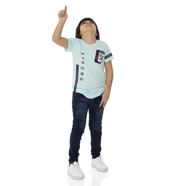 Toontoy Erkek Çocuk T-Shirt Strong Baskılı ürün görseli 1