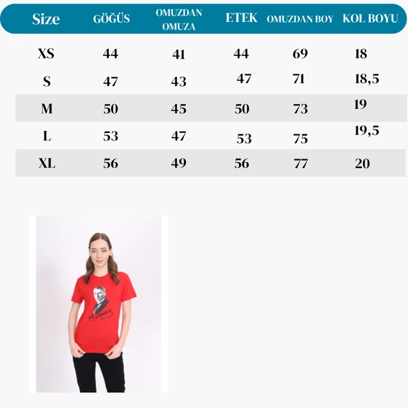 Toontoy Unisex Atatürk Baskılı Tişört - 4