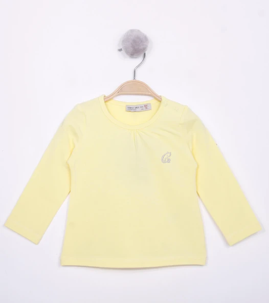 Toontoy Kız Bebek Göğsü Nakışlı T-Shirt - 9