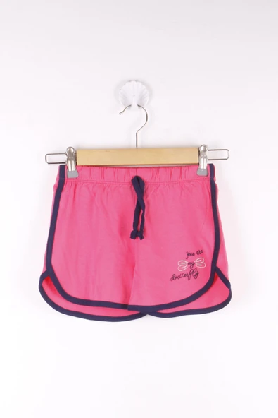 Toontoy Kız Çocuk Şort Simli Kelebek Nakışlı - Resim 5