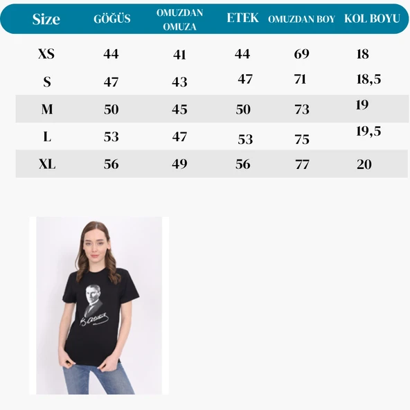 Toontoy Unisex Atatürk Baskılı Tişört - 3