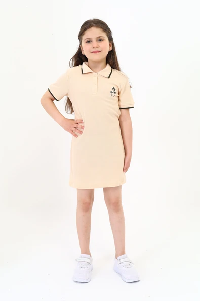 Toontoy Kız Çocuk Baskılı Elbise