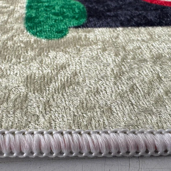 Çocuk Bebek Odası eğitici oyun Halısı Seksek Gri Halı Yıkanabilir Kaymaz - 5
