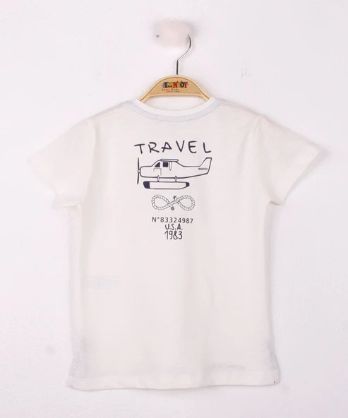 Toontoy Erkek Çocuk Cep Üstü Çapa Nakışlı T-Shirt - 5