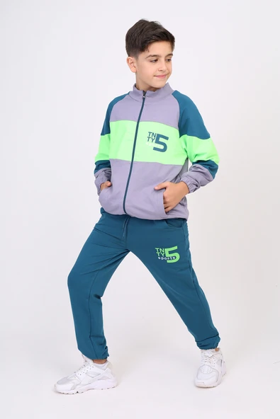 Toontoy Erkek Çocuk Tnty 5 Baskılı Eşofman Takım - 5