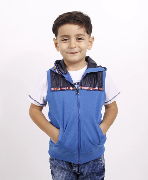 Toontoy Erkek Gülen Yüz Kapüşonlu Hırka - 10