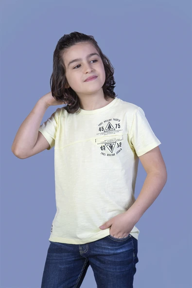 Toontoy Erkek Çocuk Çizgili Cepli Tişört