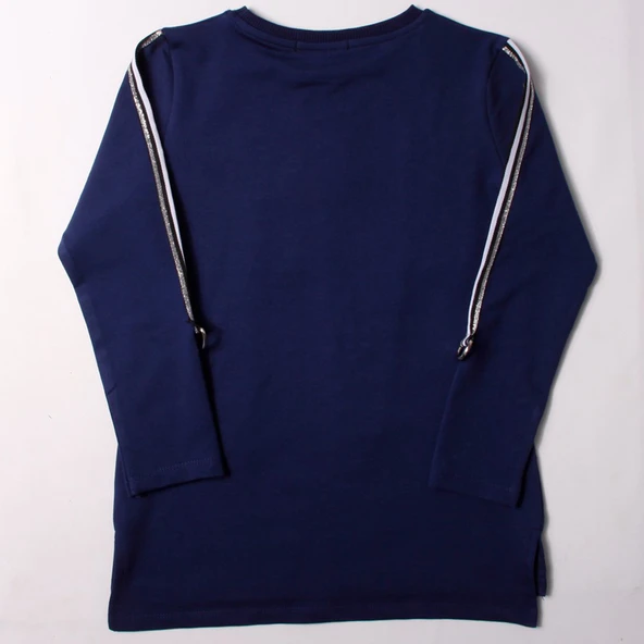 Toontoy Kız Çocuk Sweatshirt Hang Over Baskı Kol Üstü Şerit - Resim 4