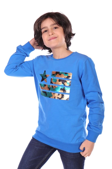 Toontoy Erkek Çocuk Kamuflaj Pullu Sweatshirt - 9