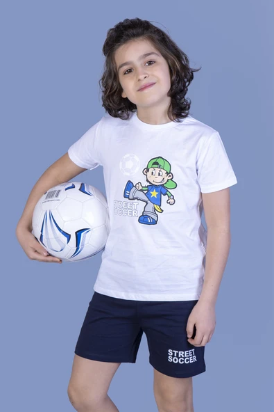 Toontoy Erkek Çocuk Baskılı Şortlu Takım - Resim 7