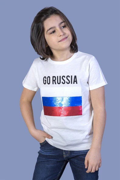 Toontoy Erkek Çocuk Go Russia Nakışlı Tişört - 9