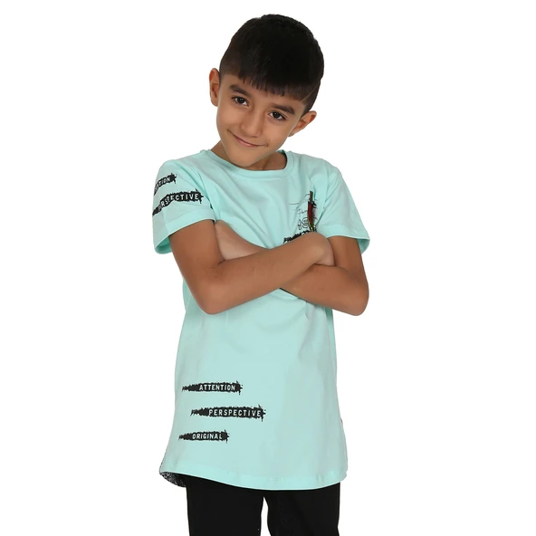 Toontoy Erkek Çocuk Tiger Nakışlı Tişört - 4