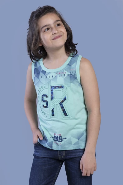 Erkek Çocuk SR Gofre Baskılı Atlet - Resim 8