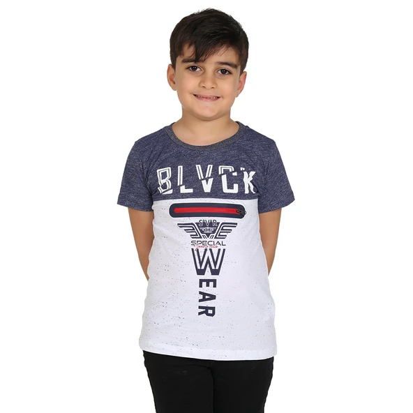 Toontoy Erkek Çocuk Blvck Baskılı Tişört - Resim 5