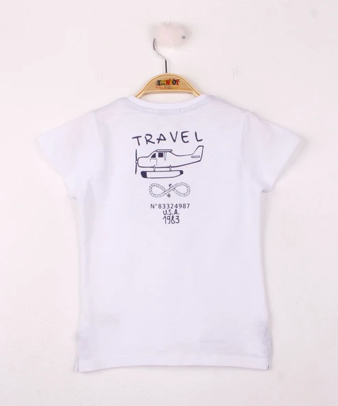 Toontoy Erkek Çocuk Cep Üstü Çapa Nakışlı T-Shirt - 6