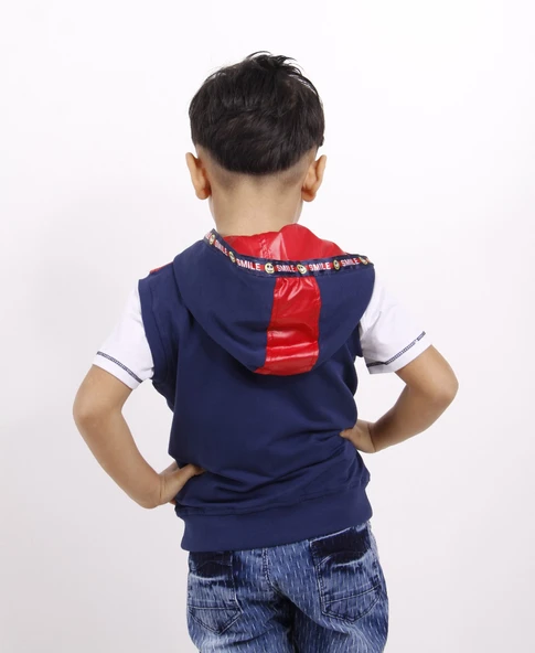 Toontoy Erkek Gülen Yüz Kapüşonlu Hırka - 2