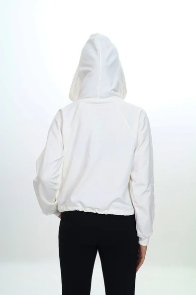 Toontoy Kız Çocuk Kapüşonlu Fermuarlı Reglan Kol Örme Hırka - Beli Ayarlanabilir Kordonlu & 2 İplik - 4