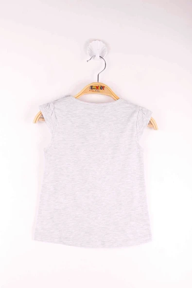 Toontoy Kız Bebek Tişört Pullu Kuş Baskı - 2