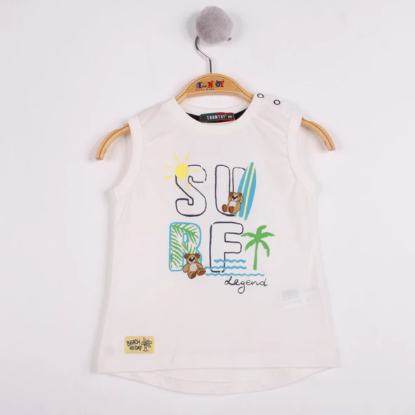 Toontoy Erkek Bebek Surf Baskılı Atlet - 8