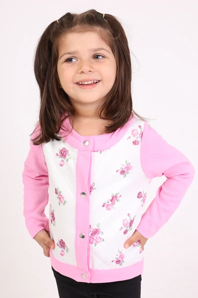 Toontoy Kız Bebek Hırka Çiçek Baskılı - 3