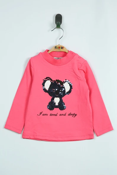 Toontoy Kız Bebek Panda Nakışlı T-Shirt - 5