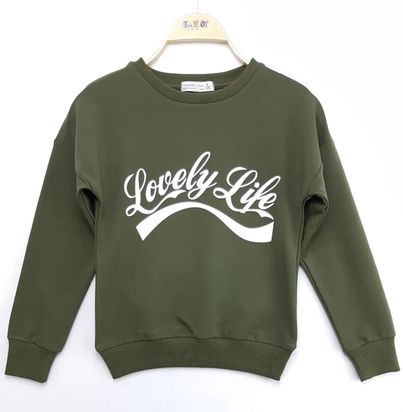 Toontoy Kız Çocuk Sweatshirt Lovely Life Baskı ürün görseli 1