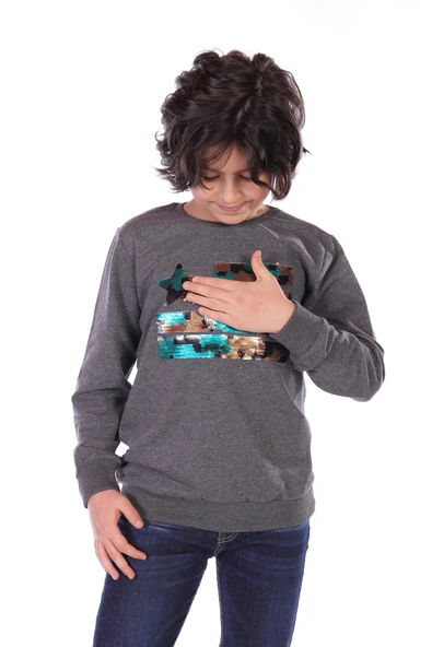 Toontoy Erkek Çocuk Kamuflaj Pullu Sweatshirt - 6