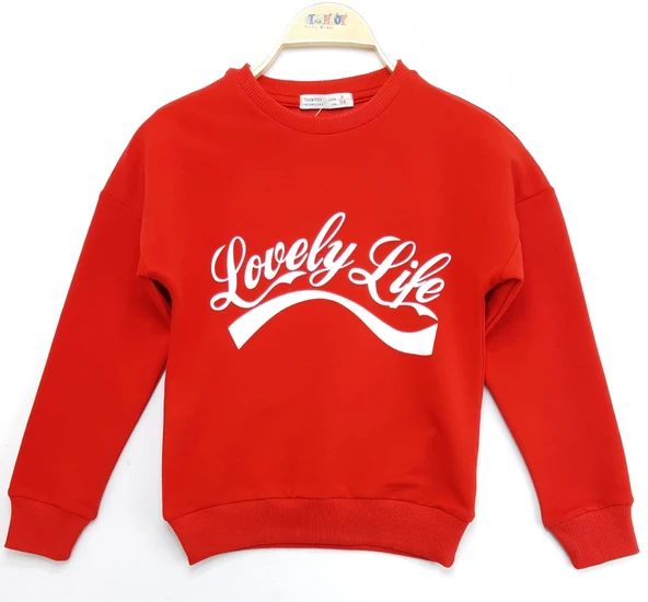 Toontoy Kız Çocuk Sweatshirt Lovely Life Baskı - Resim 5