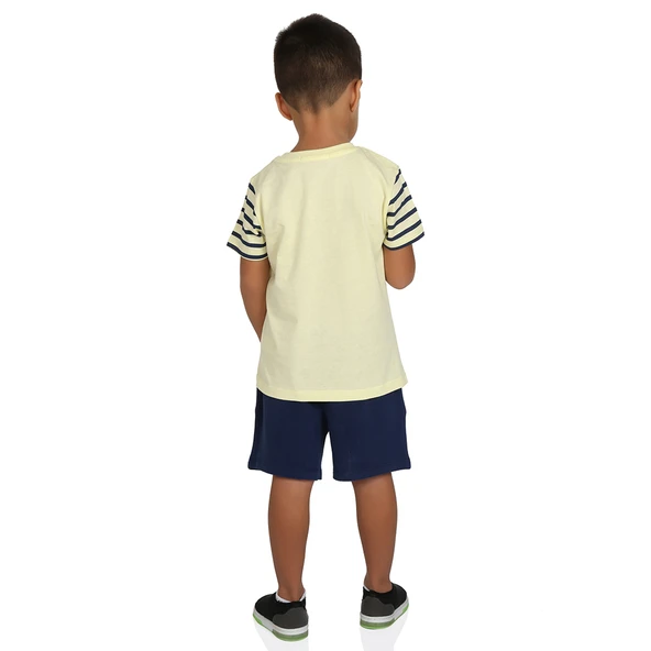 Toontoy Erkek Çocuk Canavar Baskılı Şortlu Takım - 2