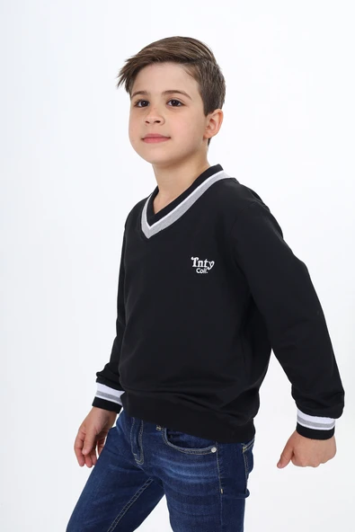 Toontoy Erkek Çocuk Okul Nakışlı Sweatshirt - 2