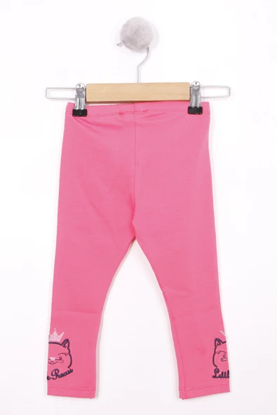 Toontoy Kız Bebek Paça Kedi Nakışlı Tayt - 3